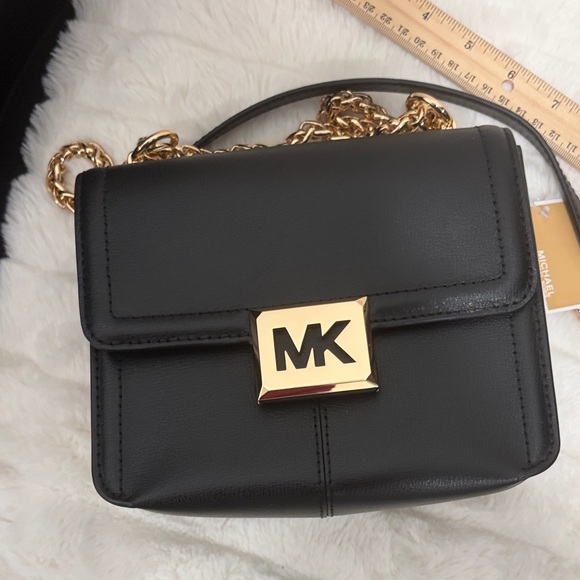 Michael Kors Black Crossbody Bag with Gold Chain - Picture 6 of 6